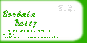 borbala maitz business card